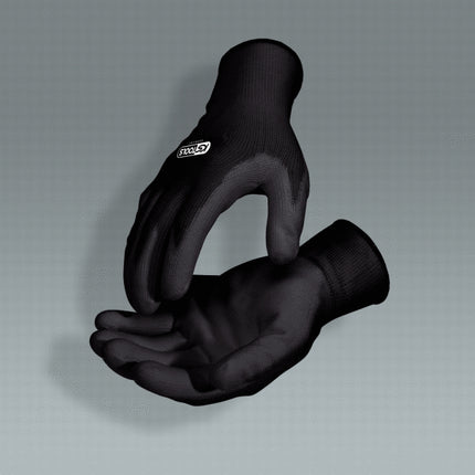 KS TOOLS Mikro-Feinstrickhandschuhe, schwarz, 10, 12 Paar ( 310.0475 ) - Toolbrothers