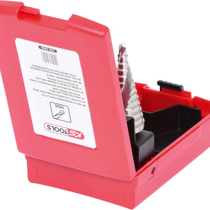 KS TOOLS HSS Stufenbohrer-Satz, Kunststoffkassette 3-tlg ( 330.2404 ) - Toolbrothers