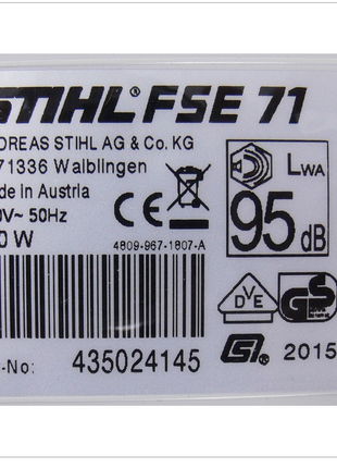 STIHL FSE 71 Freischneider 540 W leistungsstarke Elektro Motorsense ( 4809 011 4123 ) - Toolbrothers