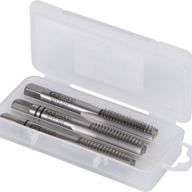 KS TOOLS HSS Handgewindebohrer-Satz M, M12x1,75, 3-tlg ( 331.0120 ) - Toolbrothers