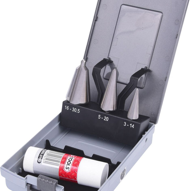 KS TOOLS HSS Co Blechschälbohrer-Satz, Kunststoffkassette 4-tlg ( 336.0543 ) - Toolbrothers