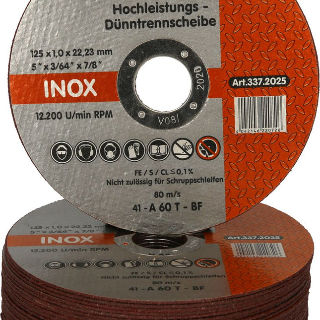 KS TOOLS Hochleistungs-Dünntrennscheibe, Ø 125mm, 1 mm, 25 Stück ( 337.2025 ) - Toolbrothers