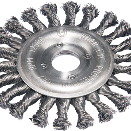 KS TOOLS Rostfreie Stahldrahtrundbürste 0,5mm, Ø 115mm ( 340.0046 ) - Toolbrothers