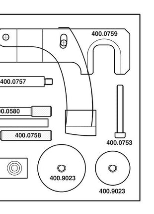 KS TOOLS Jeu d&apos;outils de réglage moteur pour Nissan / Opel / Renault, 15 pcs ( 400.0750 )