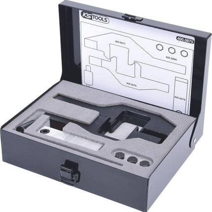 KS TOOLS Serie di utensili per messa in fase motore per BMW / Mini / PSA, 7 pz motori 1,4 ( 400.0875 )