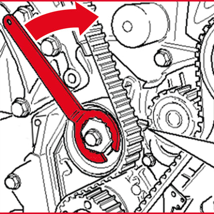 KS TOOLS Serie di utensili per messa in fase motore per VAG, 5 pz VW Crafter ( 400.0975 )
