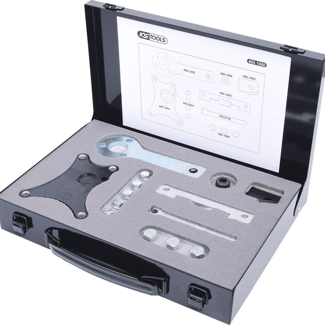 KS TOOLS Motoreinstell-Werkzeug-Satz für Fiat / Ford, 19-tlg ( 400.1000 ) - Toolbrothers