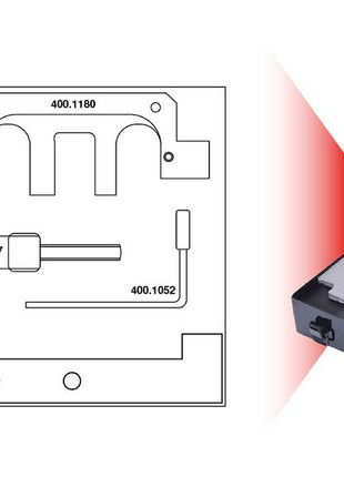 KS TOOLS Motoreinstell-Werkzeug-Satz für BMW, 14-tlg ( 400.1175 ) - Toolbrothers