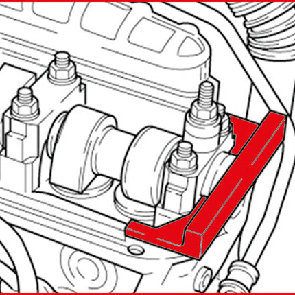 KS TOOLS Serie di utensili per messa in fase motore per VAG, 5 pz VW con motori da 2,4 ( 400.2125 )