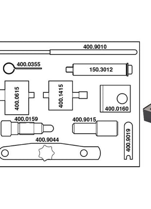 KS TOOLS Motoreinstell-Werkzeug-Satz für VAG, 21-tlg ( 400.2225 )