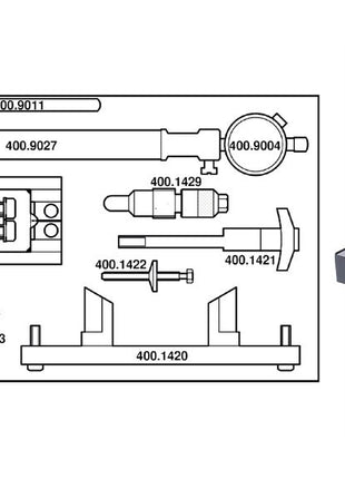 KS TOOLS Motoreinstell-Werkzeug-Satz für VAG, 23-tlg ( 400.2300 )