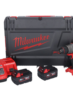 Taladro percutor inalámbrico Milwaukee M18 FPD3-402X 18 V 158 Nm sin escobillas + 2x baterías 4,0 Ah + cargador + caja HD