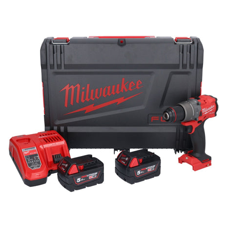 Milwaukee M18 FPD3-502X Akku Schlagbohrschrauber 18 V 158 Nm Brushless ( 4933479860 ) + 2x Akku 5,0 Ah + Ladegerät + HD Box - Toolbrothers