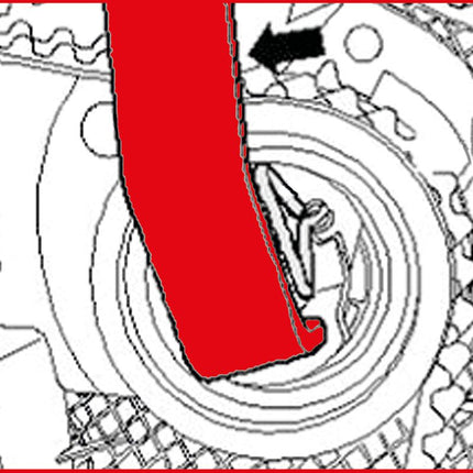 KS TOOLS Spannrollen-Schlüssel für Zweilochmuttern   ( 400.9011 )