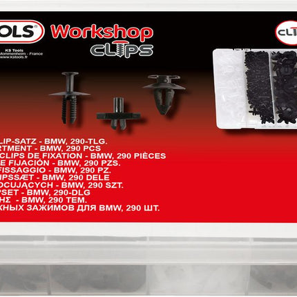 KS TOOLS Befestigungs-Clip-Satz für BMW, 290-tlg ( 420.0050 ) - Toolbrothers