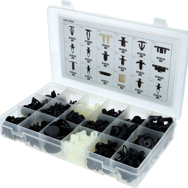 KS TOOLS Befestigungs-Clip-Satz für Nissan, 408-tlg ( 420.0550 ) - Toolbrothers