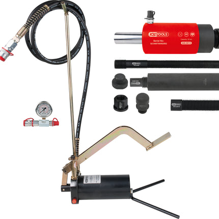 KS TOOLS Unità idraulica 22t, con pompa idraulica e manometro, 15 pz ( 440.0580 )