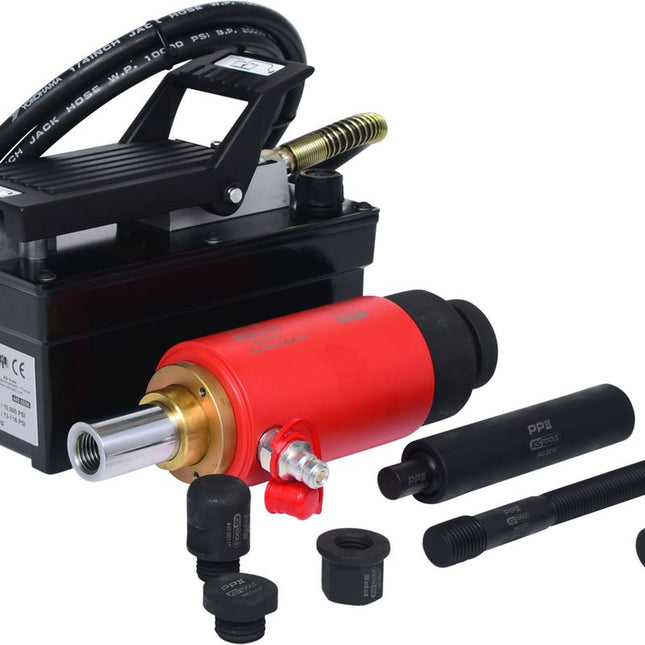 KS TOOLS Hydraulik-Einheit 22t, mit Luft-Hydraulik-Pumpe, 13-tlg ( 440.9995 ) - Toolbrothers