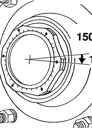 KS TOOLS Achsmuttern-Schlüssel für SAF, 140mm ( 450.0110 ) - Toolbrothers