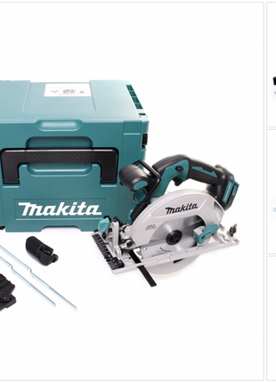 Makita DHS 680 ZJ Scie circulaire sans fil 18 V 165 mm Brushless + Adaptateur + Makpac - sans batterie, sans chargeur