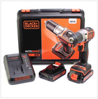 Black & Decker ASD 18 KB 18 V Autosense Akku Bohrschrauber mit 2 x 1,5 Ah Akku, Lader im Koffer - Toolbrothers