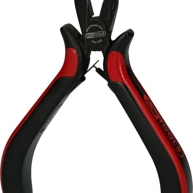KS TOOLS Feinmechanik-Flachrundzange-gebogen, 130mm ( 500.7022 ) - Toolbrothers