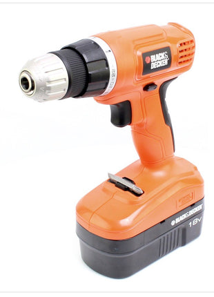 Black & Decker EPC 18 CABK Bohrschrauber Set 18 V mit 2 Akkus, Ladegerät und Koffer - Toolbrothers