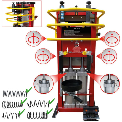 KS TOOLS Compressore per molle banco aria compressa con doppio cilindro ( 500.8810 )