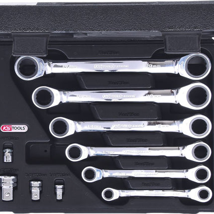 KS TOOLS GEARplus Doppel-Ratschenringschlüssel-Satz, 10-tlg 8-19mm ( 503.4560 ) - Toolbrothers