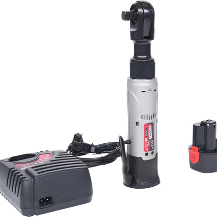 KS TOOLS 1/2'' Akku-Umschaltknarre, 62Nm, 180 U/min 10,8V, mit 1 Akku und 1 Ladegerät ( 515.3510 ) - Toolbrothers