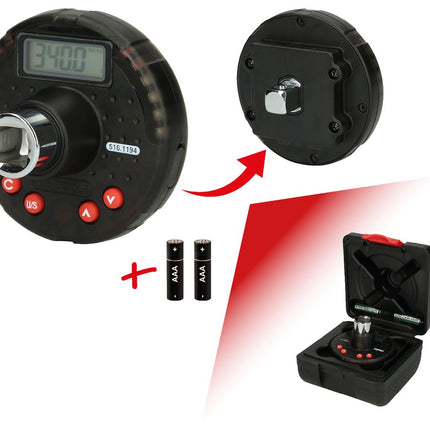 KS TOOLS 1/2" Digitaler Drehmomentadapter mit Winkelmesser, 68-340 Nm  ( 516.1194 ) - Toolbrothers