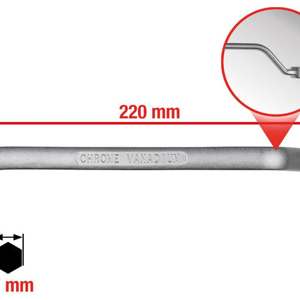 KS TOOLS Doppel-Ringschlüssel für Einspritzleitungen, 17 x 17 mm ( 517.0057 ) - Toolbrothers