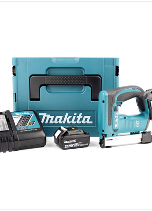 Makita DST 221 RMJ 18 V Li-Ion Akku Tacker im MAKPAC inkl. 2x BL 1840 B Akku + Ladegerät - Toolbrothers