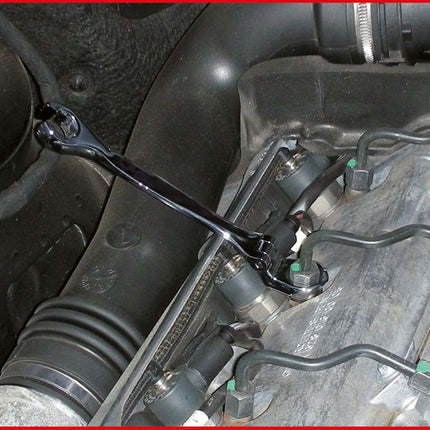 KS TOOLS CHROMEplus Doppelringschlüssel m.Gelenk, 22mm,offen ( 518.0391 ) - Toolbrothers