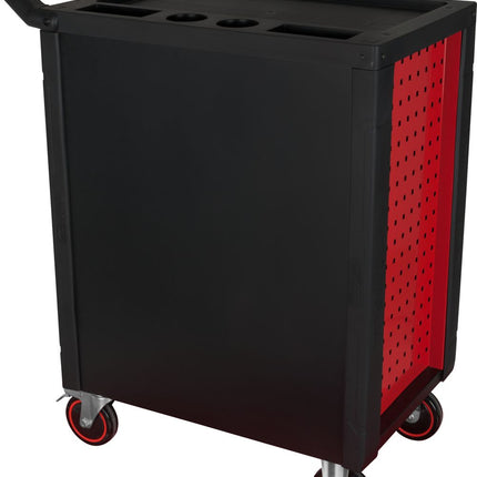 KS TOOLS RACINGline SCHWARZ/ROT Werkstattwagen mit 7 Schubladen und 215 Premium-Werkzeugen ( 826.7215 ) - Toolbrothers