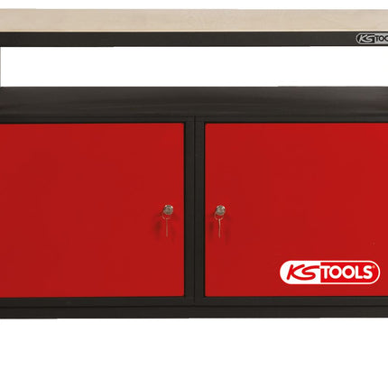 KS TOOLS Profi-Werkbank mit 2 Türen, H840xB1200xT600mm ( 865.0002 ) - Toolbrothers