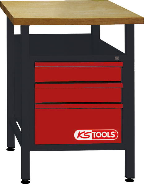 KS TOOLS Werkbank mit 3 Schubladen, H840xB600xT600mm  ( 865.0010 )