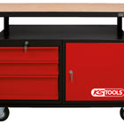 KS TOOLS Fahrbare Werkbank mit 3 Schubladen und 1 Tür ( 865.0101 ) - Toolbrothers