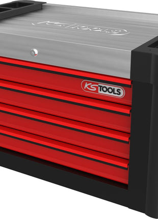 KS TOOLS PERFORMANCEplus P10TC SCHWARZ/ROT Werkstattwagenaufsatz mit 4 Schubladen ( 873.0004 ) - Toolbrothers