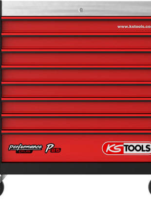 KS TOOLS PERFORMANCEplus P25 SCHWARZ/ROT Werkstattwagen mit 8 Schubladen ( 873.3008 ) - Toolbrothers