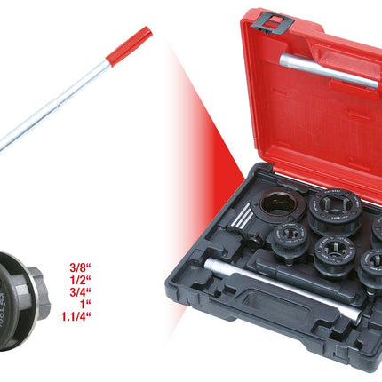 KS TOOLS Gewinde-Schneidkluppen-Satz 3/8"-1.1/4", 8-tlg ( 903.3300 ) - Toolbrothers