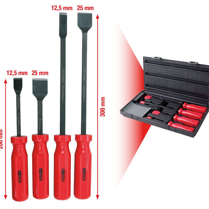 KS TOOLS Dichtungsschaber-Satz, 4-tlg ( 907.2230 ) - Toolbrothers