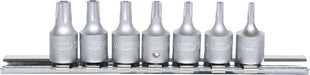 KS TOOLS 1/4" Bit-Stecknuss-Satz für Fünfstern-Schrauben, 7-tlg mit Stirnlochbohrung ( 911.1470 ) - Toolbrothers