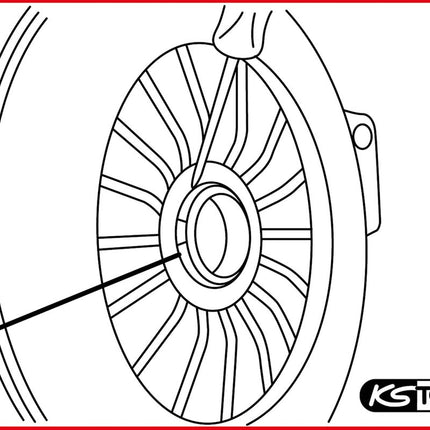 KS TOOLS Demontagedorn für Ausrücklager ( 911.2445 )