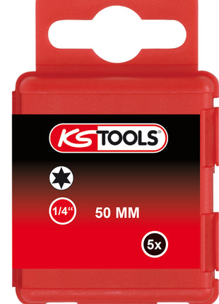 KS TOOLS 1/4" Bit Torx, 50mm, T20, 5er Pack ( 911.2732 ) - Toolbrothers