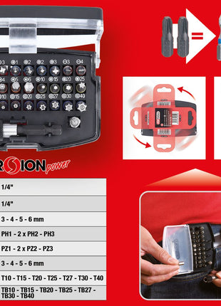 KS TOOLS 1/4" TORSIONpower Bit-Satz, 32-tlg ( 911.3030 ) - Toolbrothers
