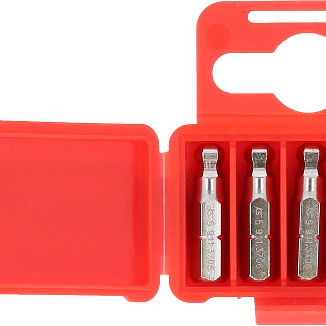 KS TOOLS 1/4" Bit Innensechskant, 25mm, Kugelkopf, 5mm, 5er Pack ( 911.3707 ) - Toolbrothers