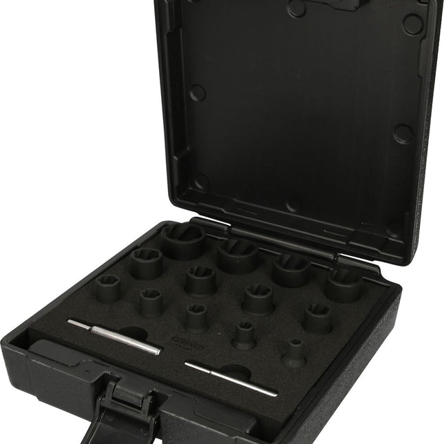 KS TOOLS 1/4"+1/2" Spiral-Profil-Kraft-Stecknuss-Satz, 15-tlg ( 913.1460 ) - Toolbrothers