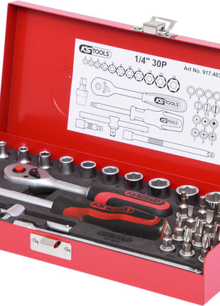 KS TOOLS 1/4" Steckschlüssel-Satz, 30-tlg ( 917.4030 )