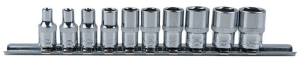 KS TOOLS 1/4" CHROMEplus Sechskant-Stecknuss-Satz, 10-tlg 4-13mm ( 918.0620 ) - Toolbrothers